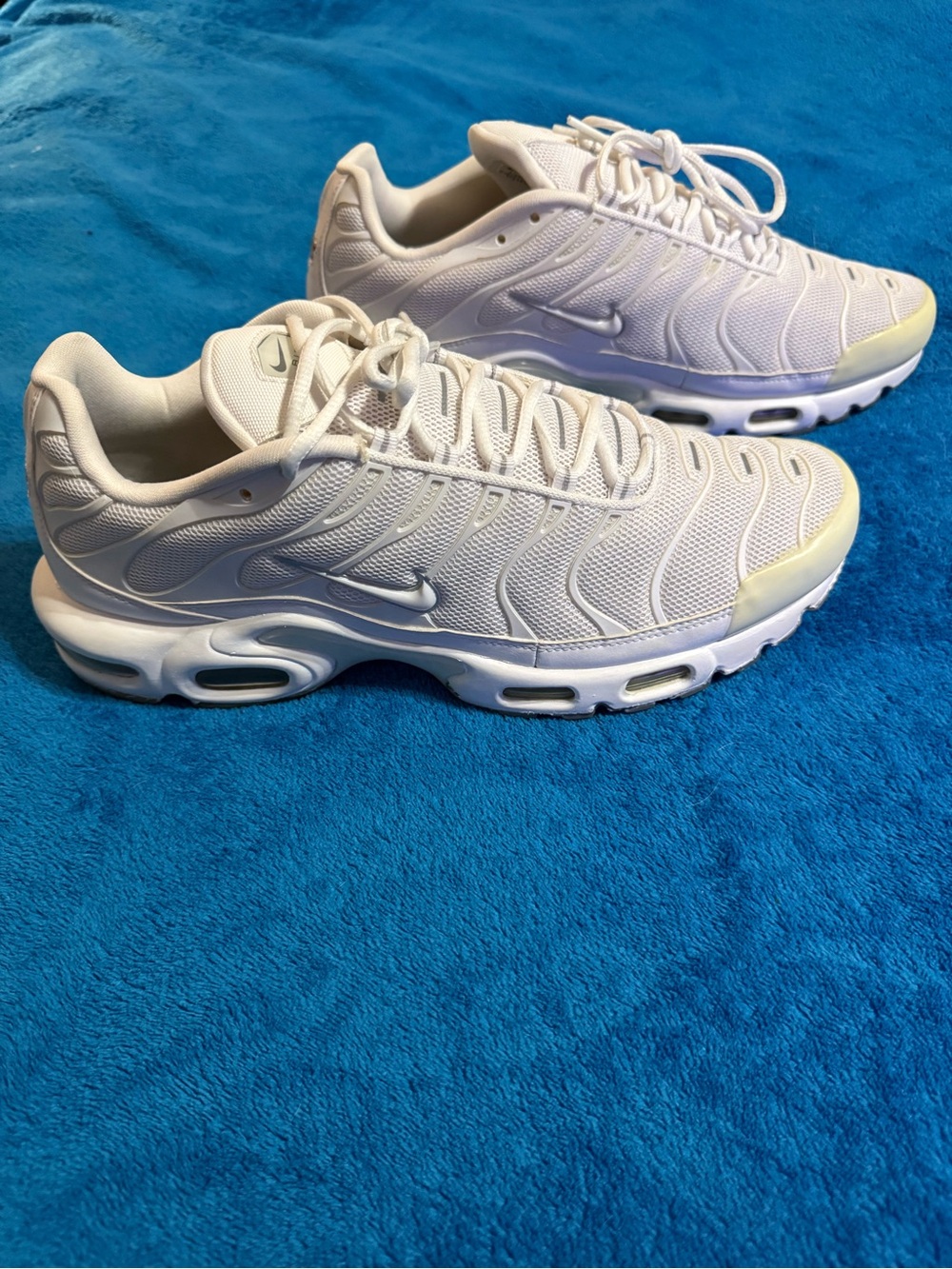 Nike Air Max Plus Tn all white Mens size 12 - Picture 6 of 8